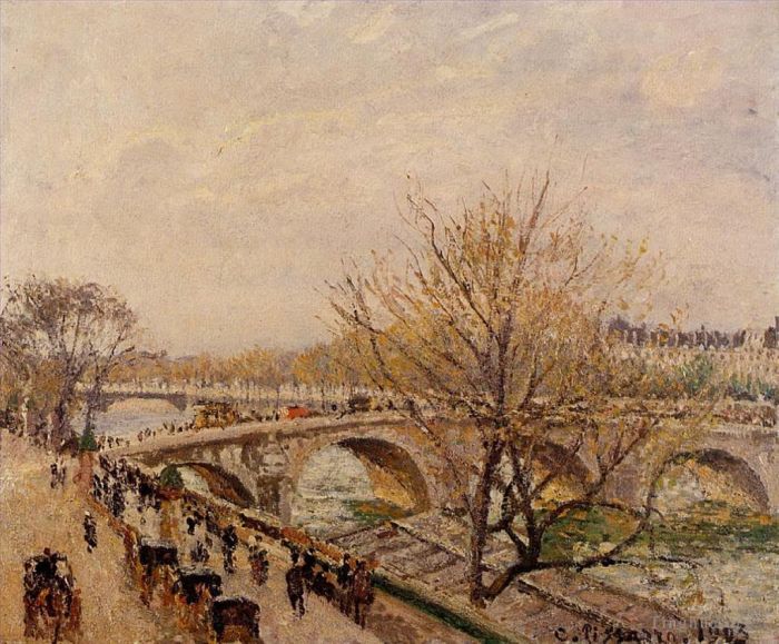 Camille Pissarro Oil Painting - The seine at paris pont royal 1903