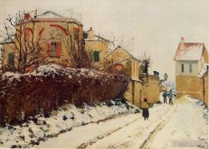 Artist Camille Pissarro's Work - The street of the citadelle pontoise 1873