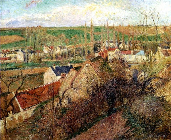Camille Pissarro Oil Painting - View of osny near pontoise 1883