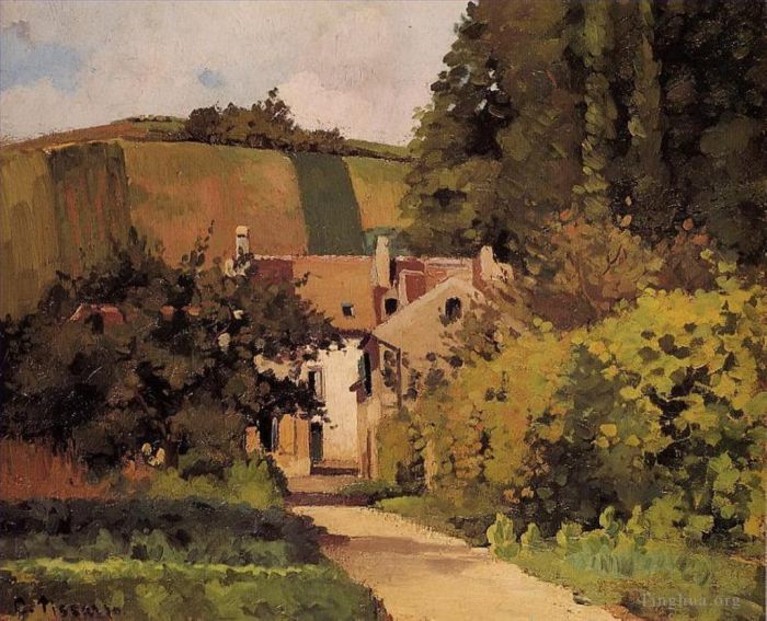 Camille Pissarro Oil Painting - Village church