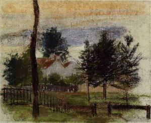 Artist Camille Pissarro's Work - Landscape at louveciennes