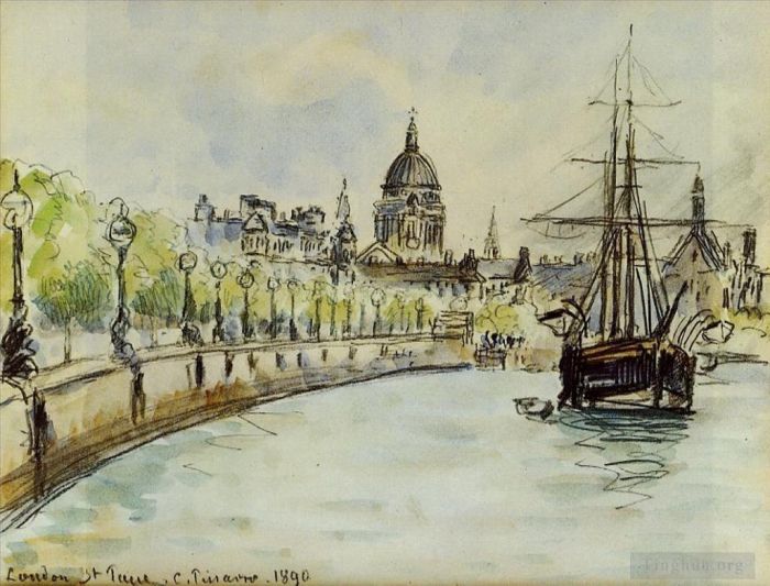 Camille Pissarro Various Paintings - London st paul s cathedral 1890
