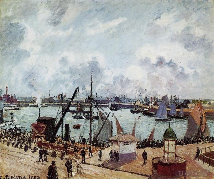 Camille Pissarro Various Paintings - Outer harbour of le havre 1903