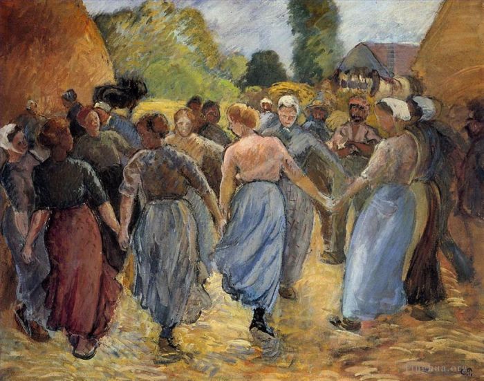 Camille Pissarro Various Paintings - The roundelay 1892