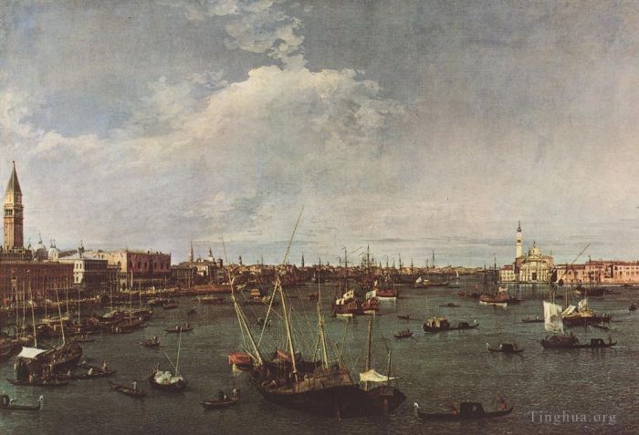 Canaletto Oil Painting - Bacino di San Marco St Marks Basin
