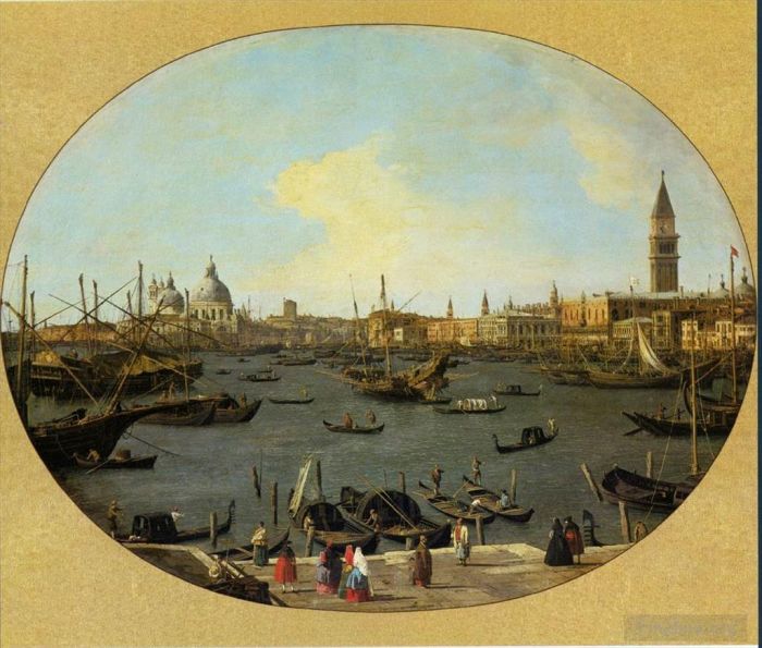 Canaletto Oil Painting - Venice Viewed from the San Giorgio Maggiore