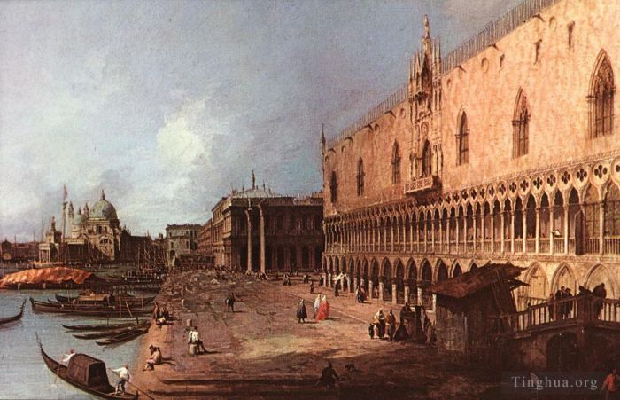 Canaletto Oil Painting - Doge Palace