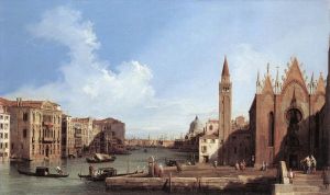 Artist Canaletto's Work - Grand Canal From Santa Maria Della Carita To The Bacino Di San Marco