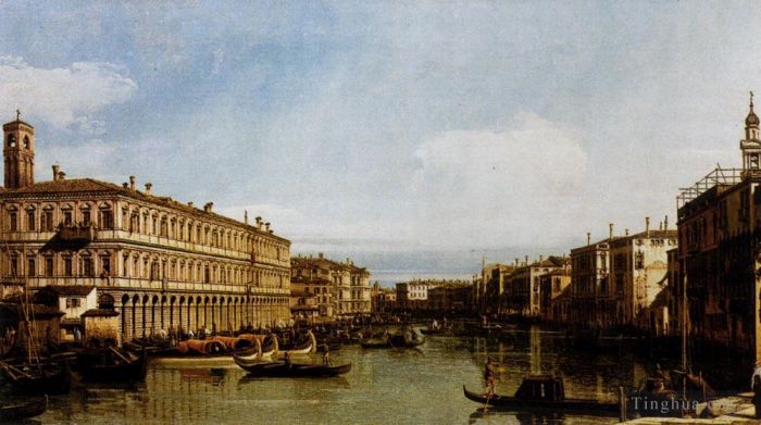 Canaletto Oil Painting - Grand Canal