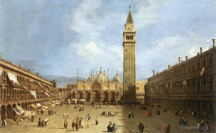 Canaletto Oil Painting - Piazza San Marco 1730