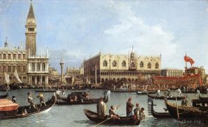 Artist Canaletto's Work - The Bacino di San Marco on Ascension Day