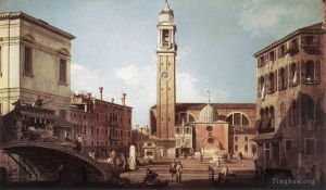 Artist Canaletto's Work - View Of Campo Santi Apostoli