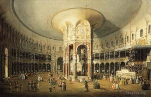 Artist Canaletto's Work - London Interior of the Rotunda at Ranelagh