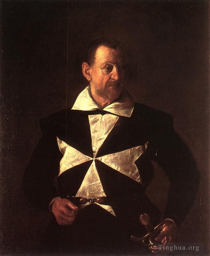 Caravaggio Oil Painting - Portrait of Alof de Wignacourt2