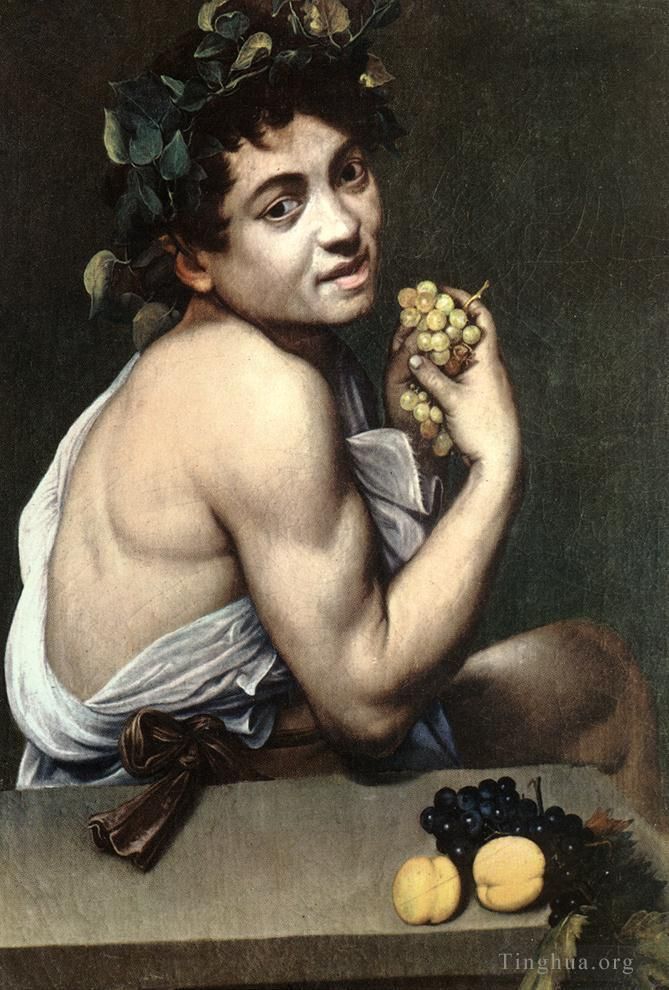 Caravaggio Oil Painting - Young Sick Bacchus