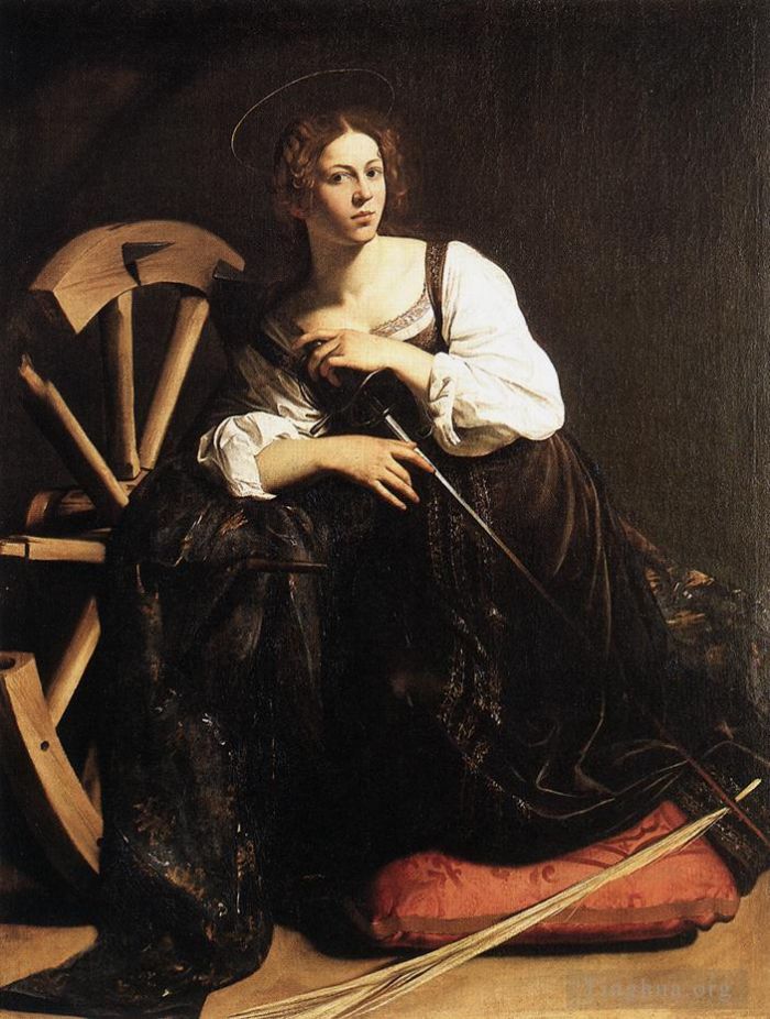 Caravaggio Oil Painting - St Catherine of Alexandria