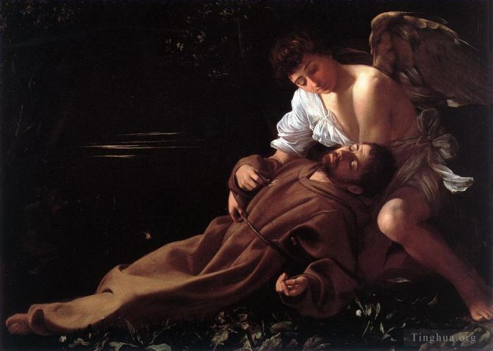Caravaggio Oil Painting - St Francis in Ecstasy