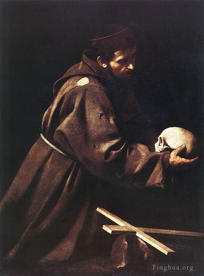 Caravaggio Oil Painting - St Francis1