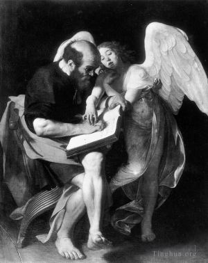 Artist Caravaggio's Work - St Matthew and the Angel