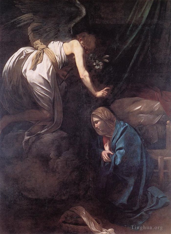 Caravaggio Oil Painting - The Annunciation