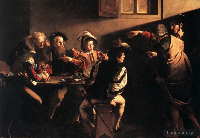 Caravaggio Oil Painting - The Calling of Saint Matthew