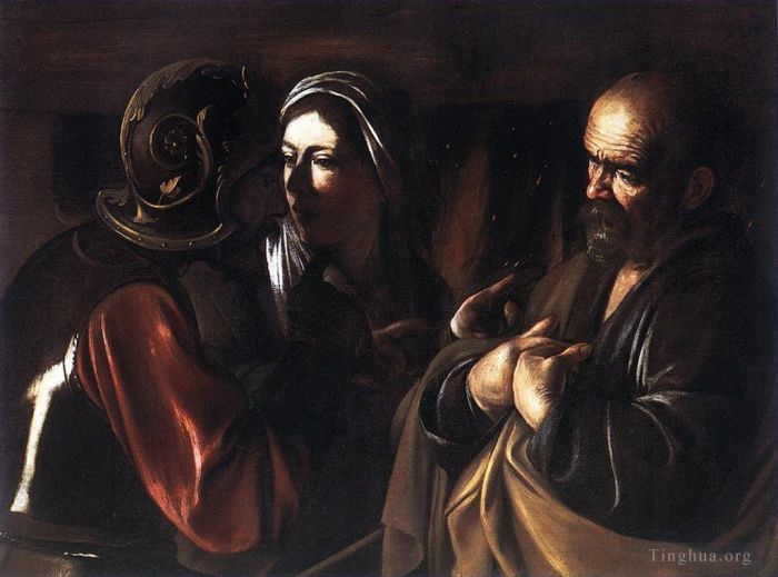 Caravaggio Oil Painting - The Denial of St Peter