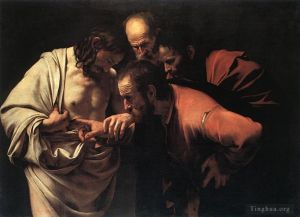 Artist Caravaggio's Work - The Incredulity of Saint Thomas