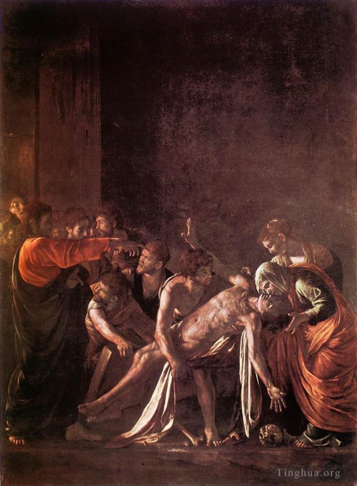 Caravaggio Oil Painting - The Raising of Lazarus