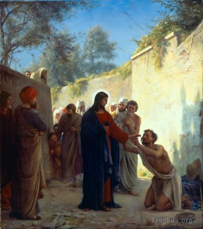 Carl Heinrich Bloch Oil Painting - Christ Healing