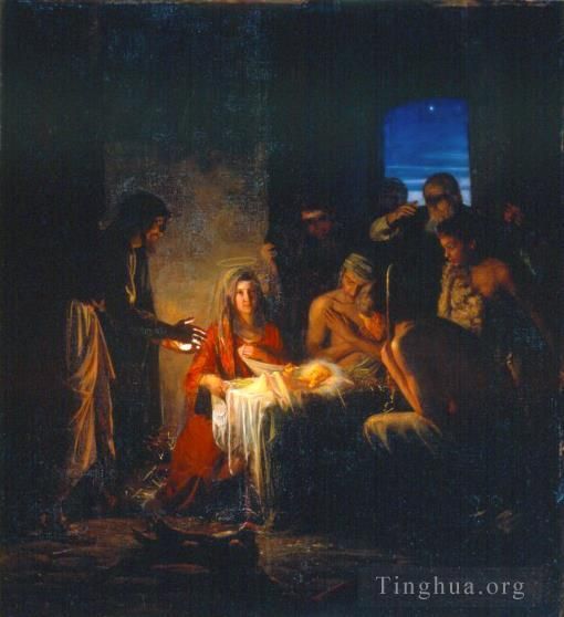 Carl Heinrich Bloch Oil Painting - The Birth of Christ