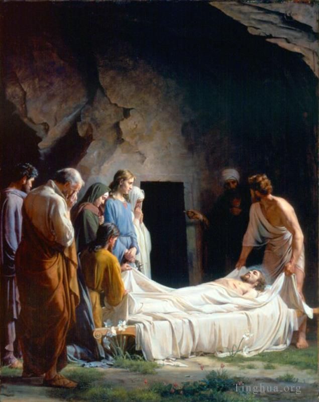 Carl Heinrich Bloch Oil Painting - The Burial of Christ