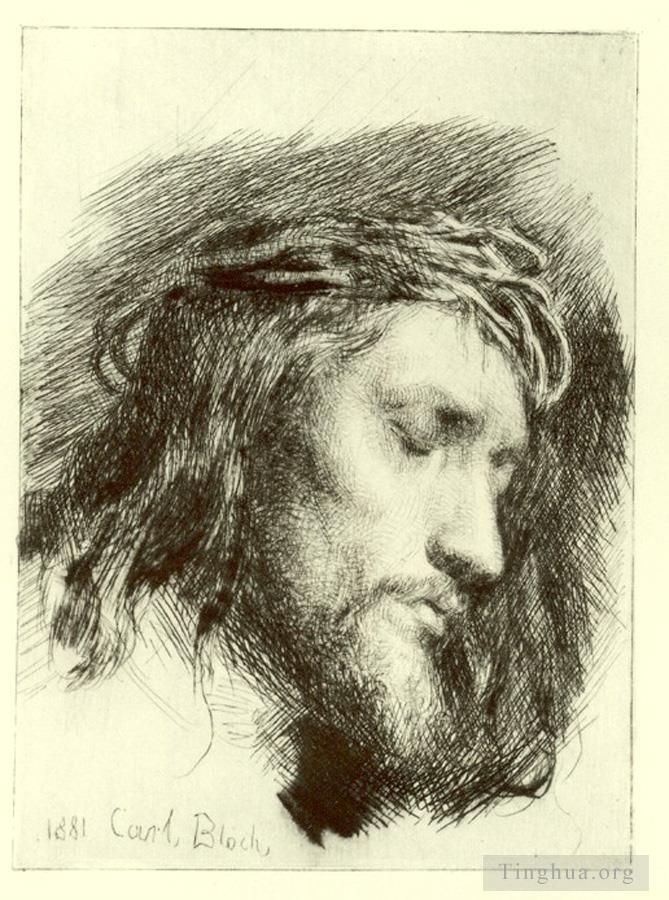 Carl Heinrich Bloch Various Paintings - Portrait of Christ