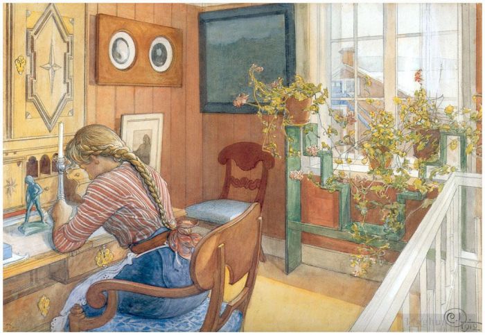 Carl Larsson Various Paintings - Correspondence 1912
