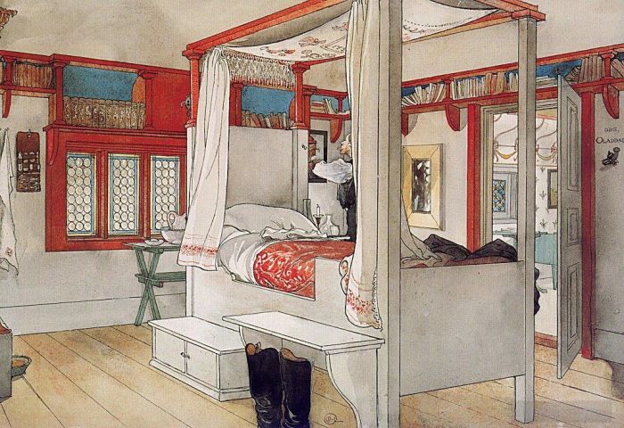 Carl Larsson Various Paintings - Daddy s room