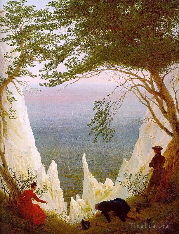 Caspar David Friedrich Oil Painting - Chalk Cliffs on Rugen