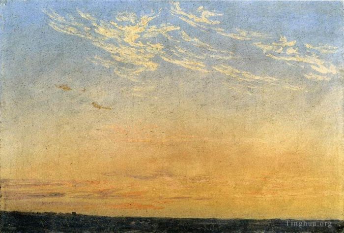Caspar David Friedrich Oil Painting - Evening