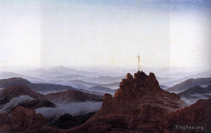 Caspar David Friedrich Oil Painting - Morning In The Riesengebirge