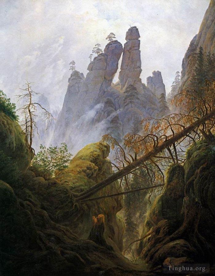 Caspar David Friedrich Oil Painting - Rocky Ravine