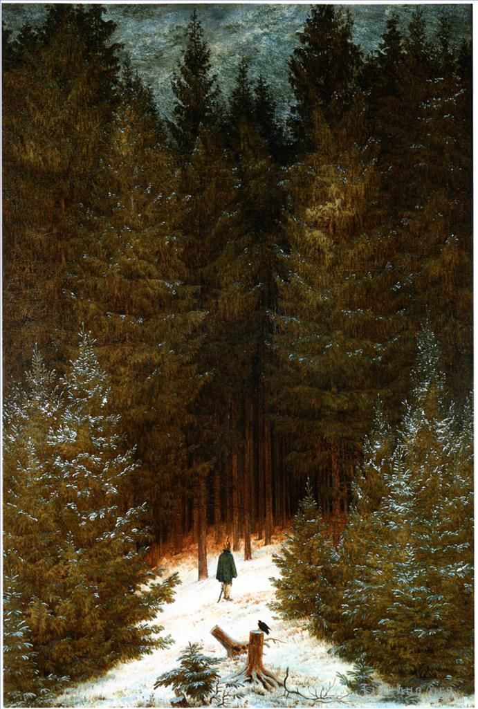 Caspar David Friedrich Oil Painting - The Chasseaur In The Forest