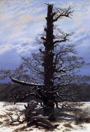 Artist Caspar David Friedrich's Work - The Oaktree In The Snow