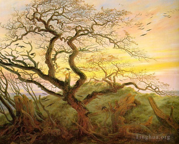 Caspar David Friedrich Oil Painting - The Tree of Crows