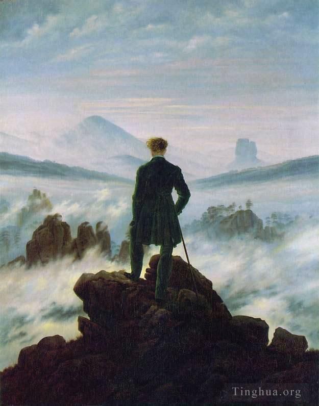 Caspar David Friedrich Oil Painting - Wanderer above the Sea of Fog