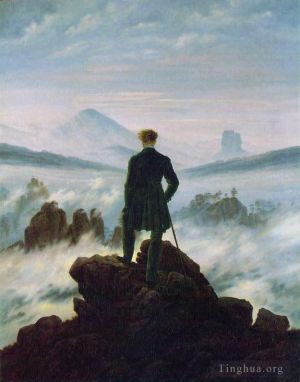 Artist Caspar David Friedrich's Work - Wanderer above the Sea of Fog
