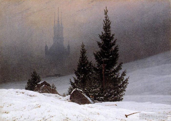 Caspar David Friedrich Oil Painting - Winter Landscape 1811