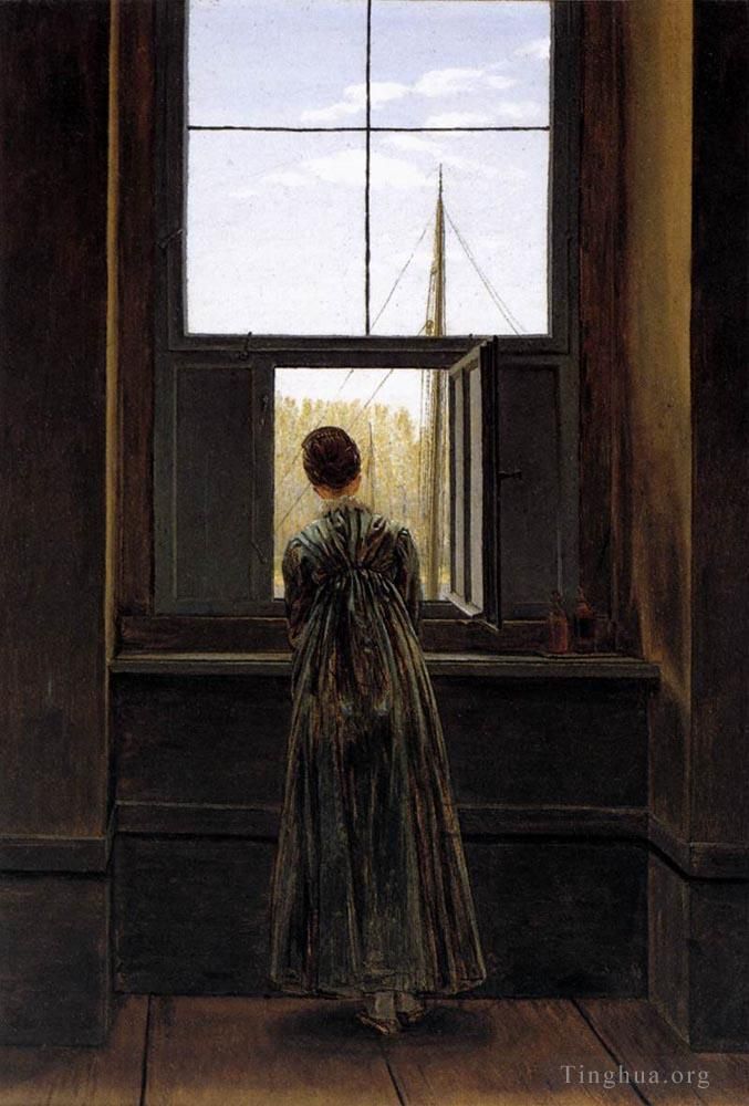 Caspar David Friedrich Oil Painting - Woman At A Window