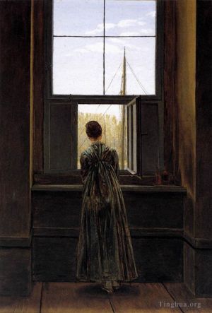 Artist Caspar David Friedrich's Work - Woman At A Window