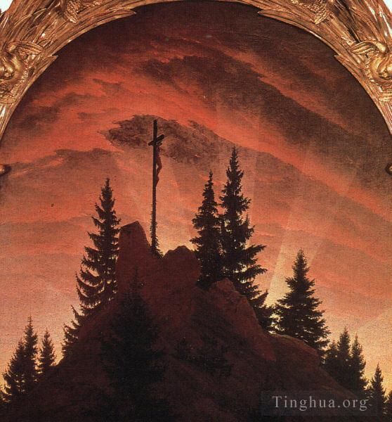 Caspar David Friedrich Various Paintings - The Cross in the Mountains