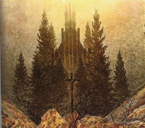 Artist Caspar David Friedrich's Work - The Cross on the Mountain Kunstmuseum at Dusseldorf