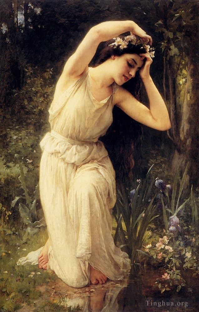 Charles Amable Lenoir Oil Painting - A Nymph In The Forest