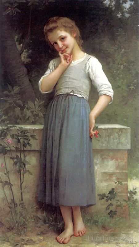 Charles Amable Lenoir Oil Painting - The Cherrypicker 1900